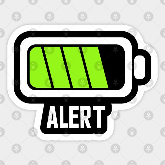 ALERT - Lvl 5 - Battery series - Tired level - E2b Sticker by FOGSJ